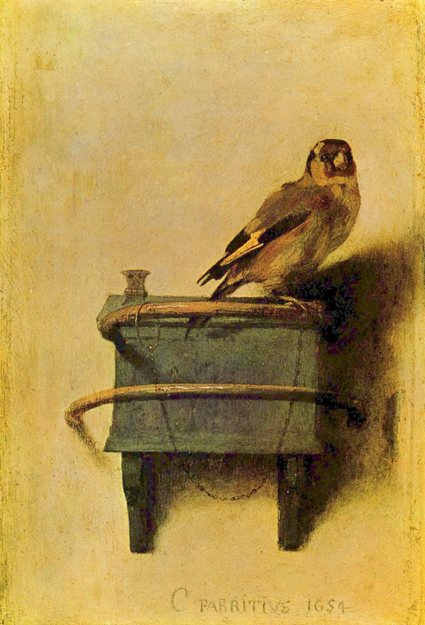 The Goldfinch, by Carel Fabritius, 1654, oil on panel.