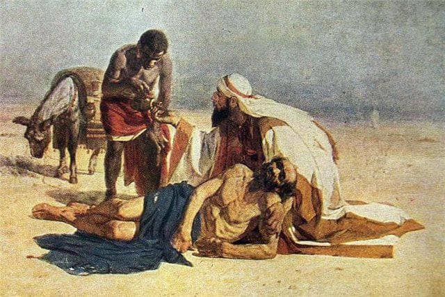 The Good Samaritan by Vasily Surikov — Oil Painting Reproduction