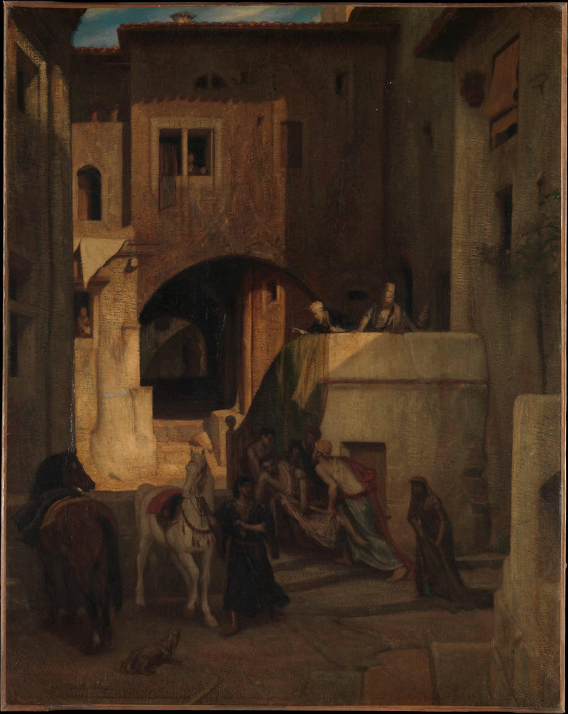 The Good Samaritan by Alexandre-Gabriel Decamps — Oil Painting Reproduction