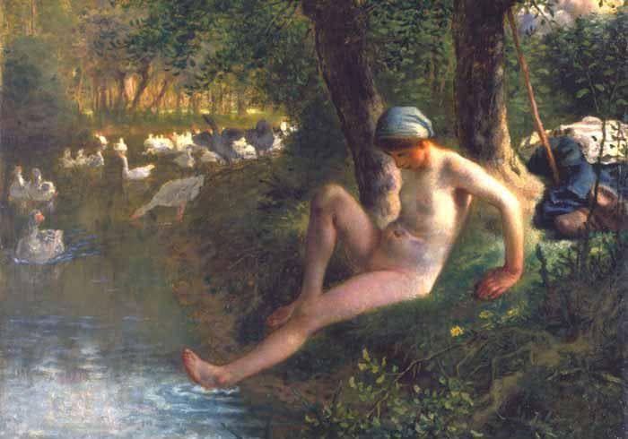 The Goose Girl by Jean-Francois Millet — Oil Painting Reproduction