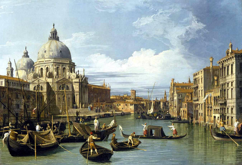 The Grand Canal and the Church of the Salute by Canaletto — Oil Painting Reproduction