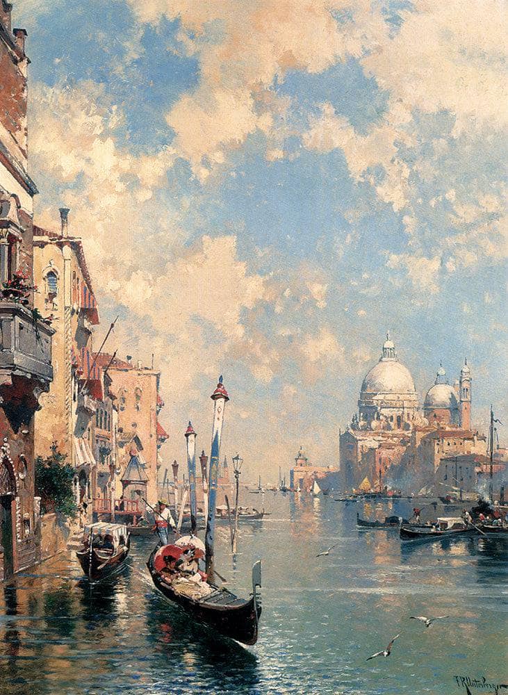 The Grand Canal, Venice by Franz Richard Unterberger — Oil Painting Reproduction