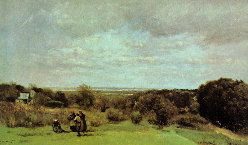 The Grape Harvest at Sevres by Camille Corot — Oil Painting Reproduction