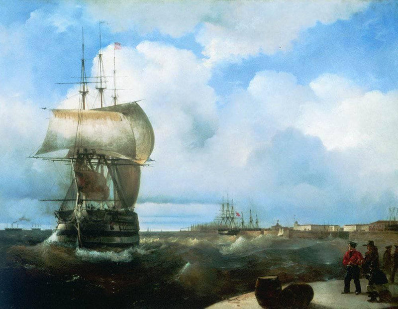 The Great Roads at Kronstadt by Ivan Aivazovsky — Oil Painting Reproduction