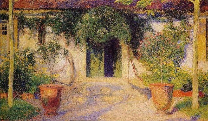 The Green Door by Henri Martin — Oil Painting Reproduction