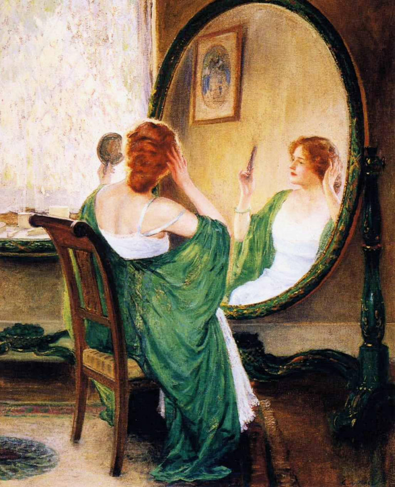 The Green Mirror by Guy Rose — Oil Painting Reproduction