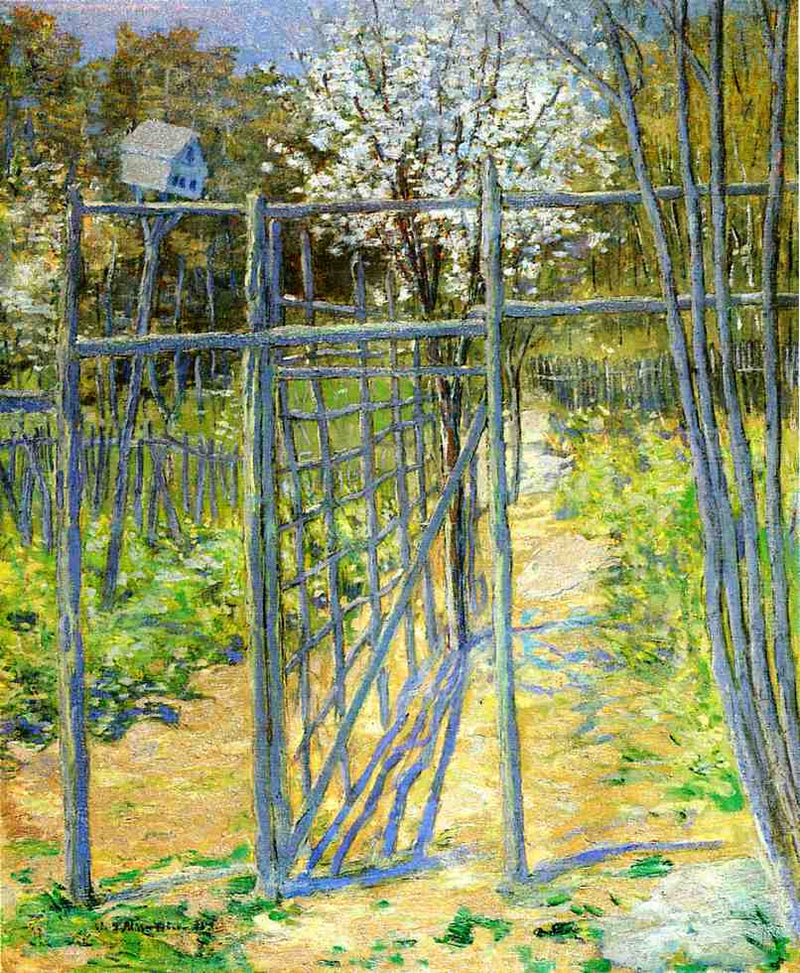 The Grey Trellis by Julian Alden Weir — Oil Painting Reproduction