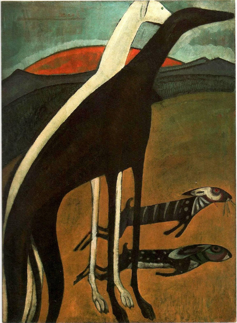 The Greyhounds by Amadeo de Souza-Cardoso — Oil Painting Reproduction