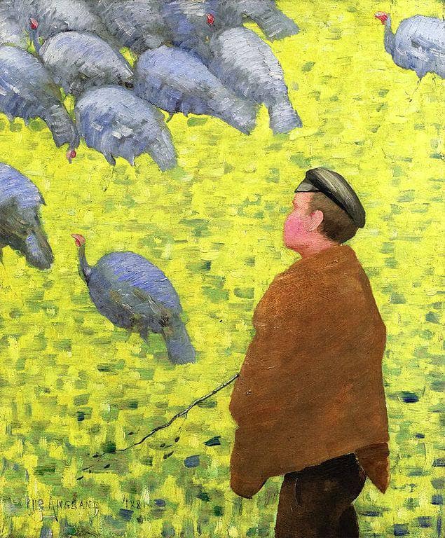 The Guardian of Turkeys by Charles Angrand — Oil Painting Reproduction