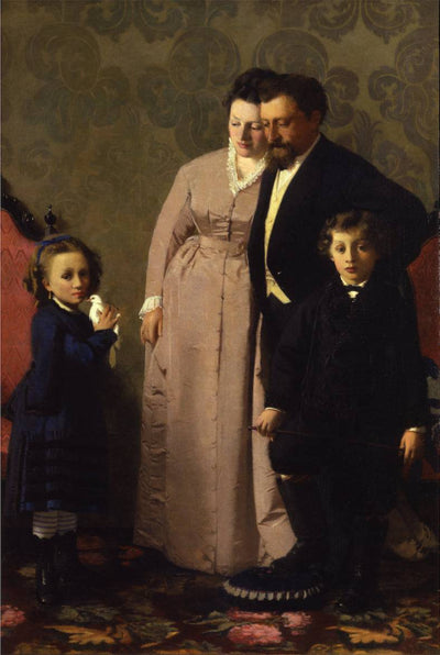 The Guidini family in kitchen