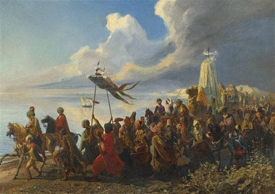 The Hajj (the traditional pilgrimage to the Holy Mosque of Mecca) in hallway