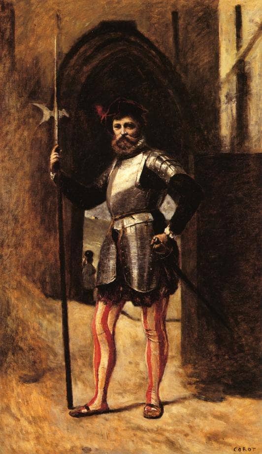 The Halberdsman by Camille Corot — Oil Painting Reproduction