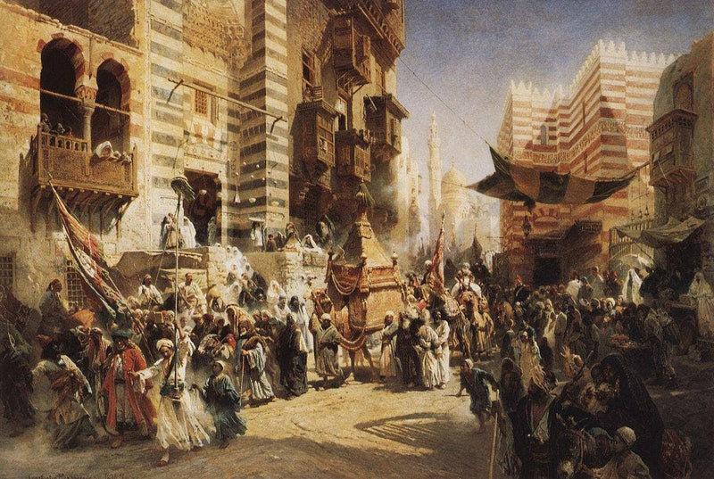 The handing over of the Sacred Carpet in Cairo by Konstantin Makovsky — Oil Painting Reproduction