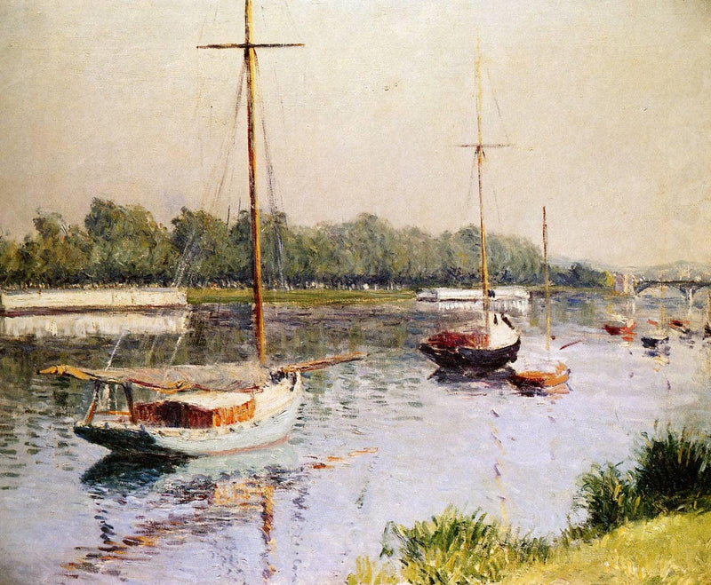 The Harbour of Argentueil by Gustave Caillebotte — Oil Painting Reproduction