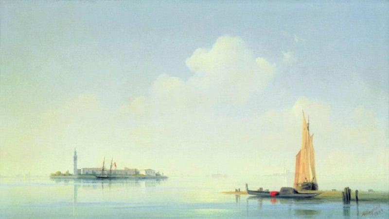 The harbour of Venice, the island of San Georgio by Ivan Aivazovsky — Oil Painting Reproduction