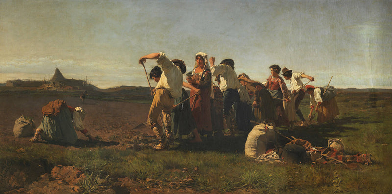The harvest in the Roman Countryside by Ramón Tusquets y Maignon, Oil Painting Reproduction