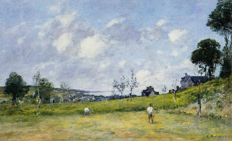 The Harvest near Trouville by Eugene Boudin — Oil Painting Reproduction
