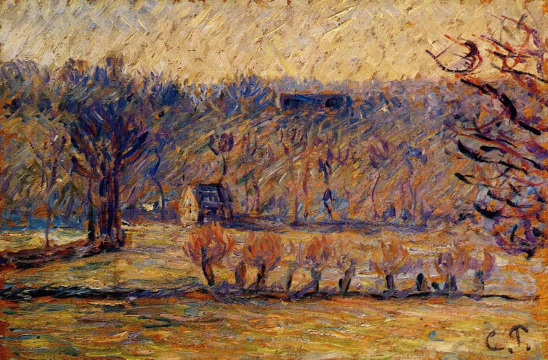 The Hill at Vaches, Bazincourt by Camille Pissarro — Oil Painting Reproduction