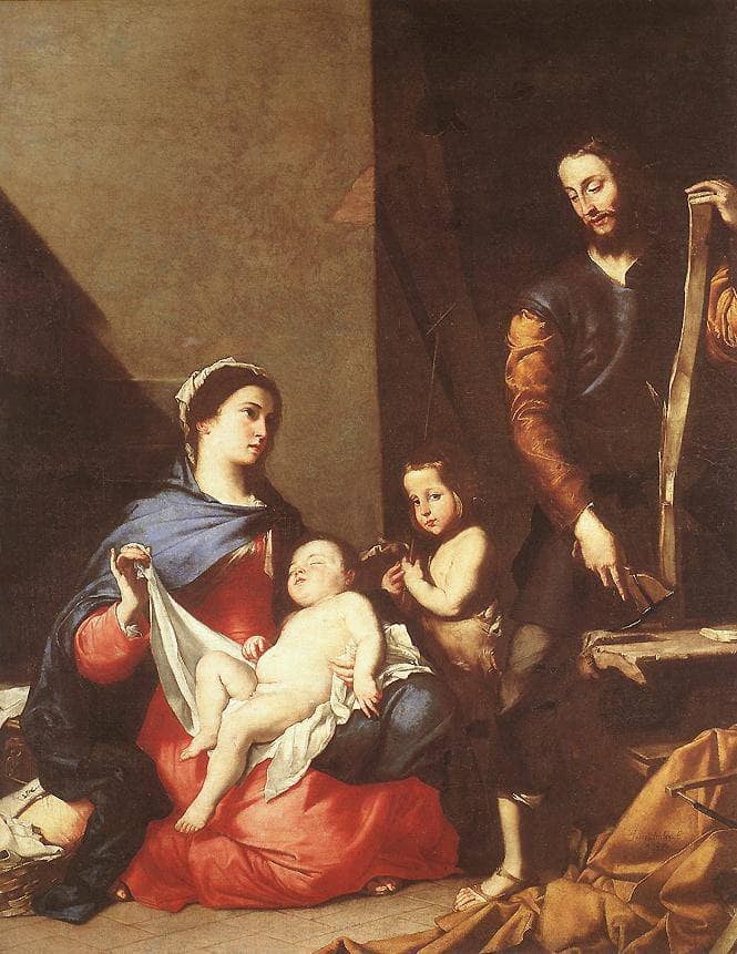 The Holy Family by Jusepe de Ribera, Oil Painting Reproduction