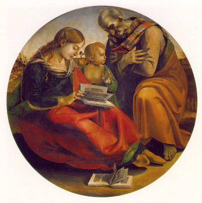 The Holy Family in modern living room