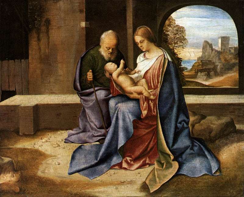 The Holy Family (Madonna Benson) by Giorgione — Oil Painting Reproduction