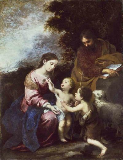 The Holy Family with the Infant Baptist in living room
