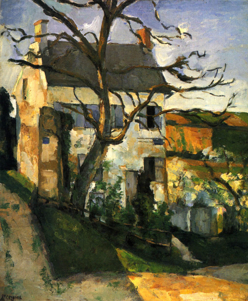The House and the Tree by Paul Cezanne — Oil Painting Reproduction