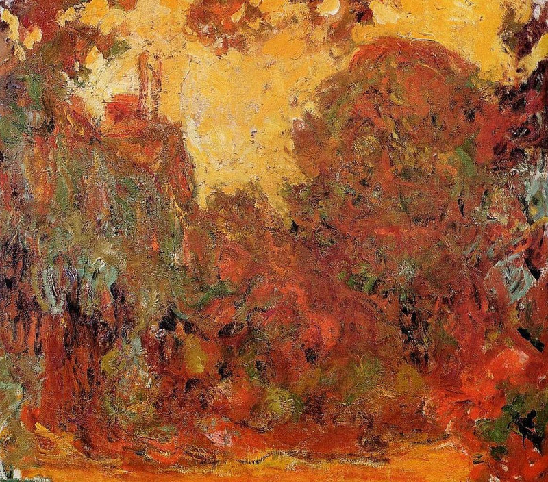 The House Seen from the Rose Garden by Claude Monet — Oil Painting Reproduction