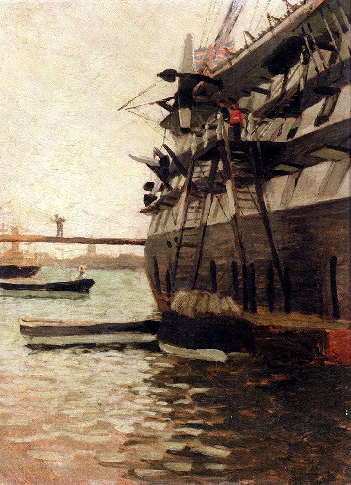 The Hull Of A Battle Ship by James Tissot — Oil Painting Reproduction