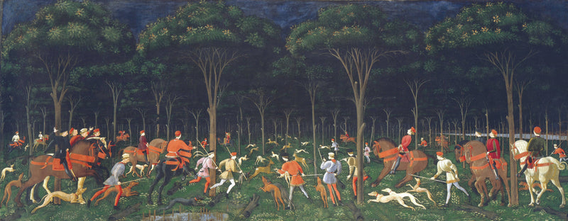 The Hunt in the Forest by Paolo Uccello, Oil Painting Reproduction