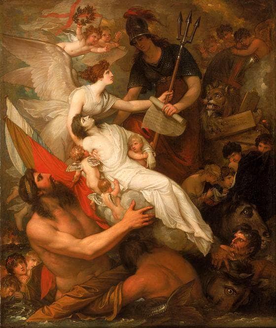 The Immortality of Nelson by Benjamin West — Oil Painting Reproduction