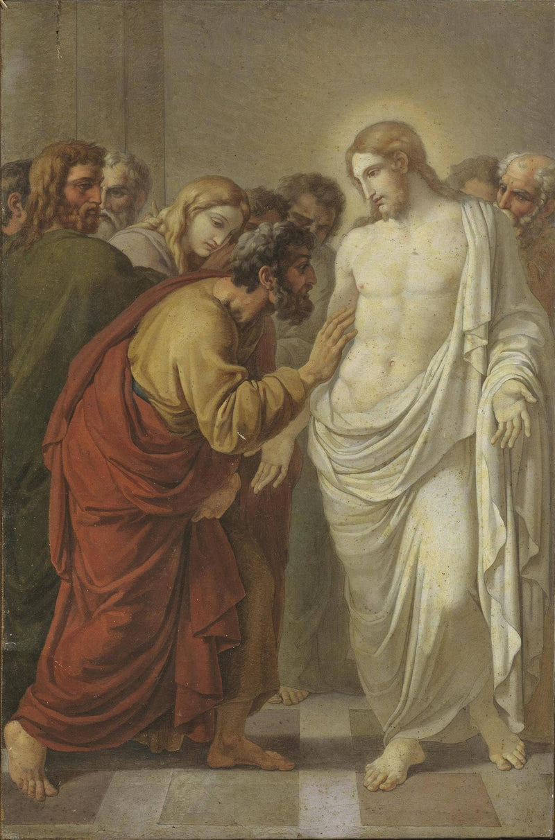 The incredulity of Saint Thomas by Vincenzo Camuccini — Oil Painting Reproduction