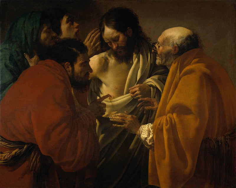 The incredulity of St. Thomas by Hendrick Terbrugghen — Oil Painting Reproduction