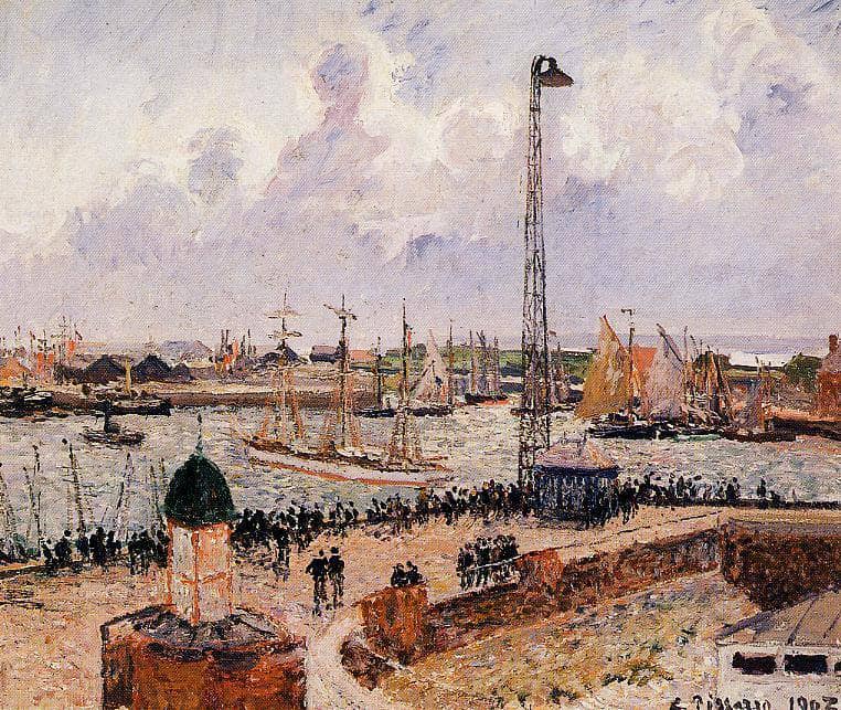 The Inner Harbor, Havre by Camille Pissarro — Oil Painting Reproduction