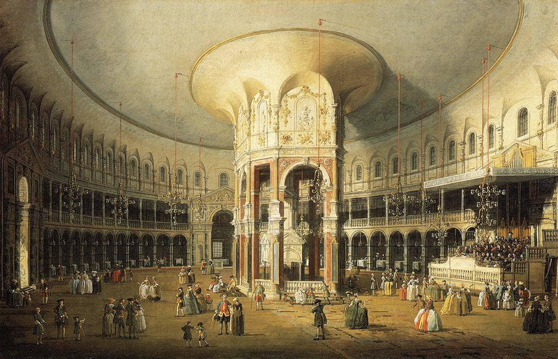 The Interior of the Rotunda, Ranelagh Gardens by Canaletto — Oil Painting Reproduction