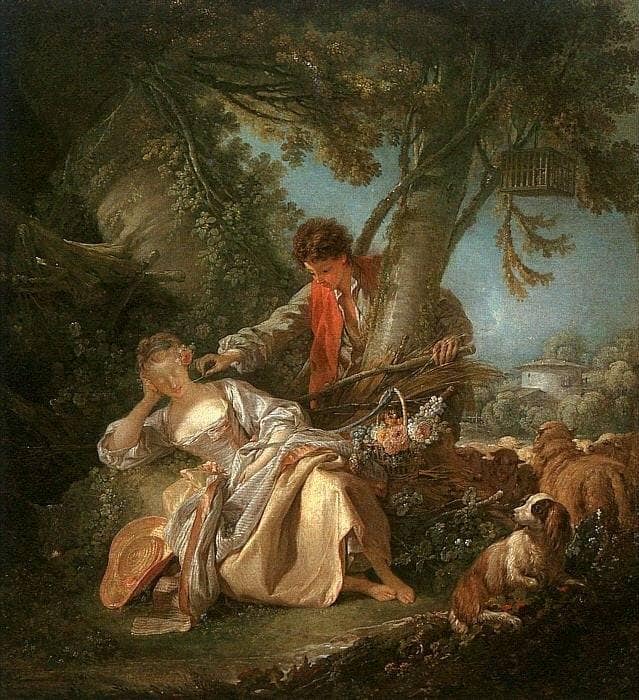 The interrupted sleep by Francois Boucher — Oil Painting Reproduction