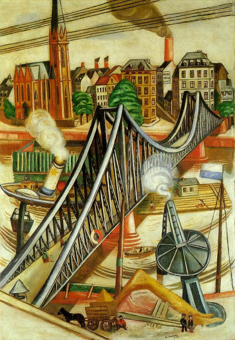 The Iron Bridge (View of Frankfurt) by Max Beckmann — Oil Painting Reproduction
