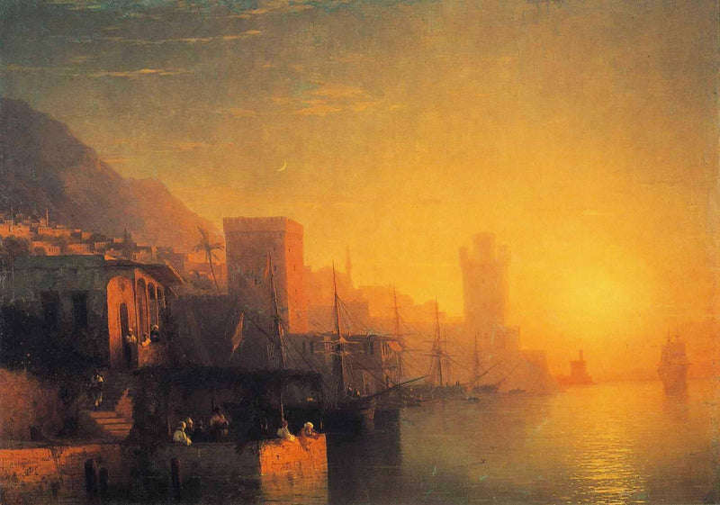 The Island of Rhodes by Ivan Aivazovsky — Oil Painting Reproduction