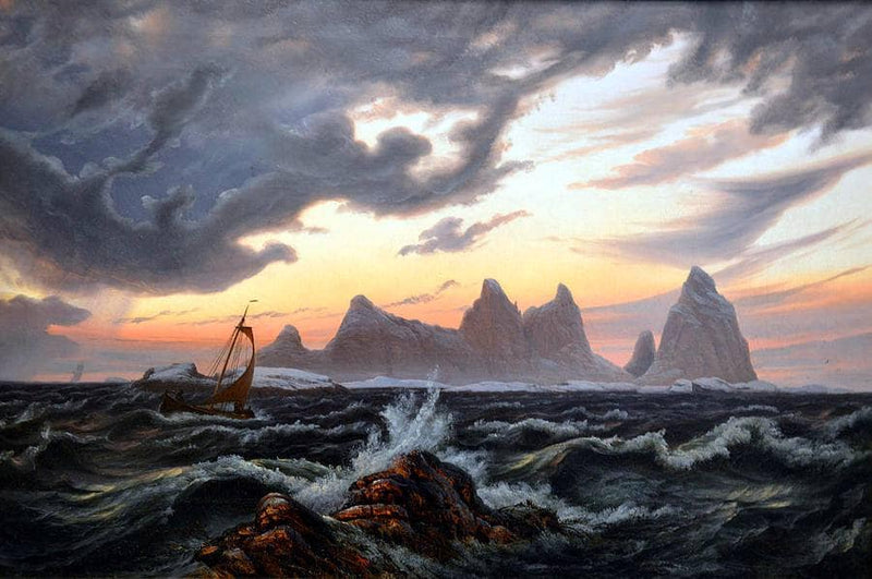 The Island of Taena in Nordland by Knud Baade — Oil Painting Reproduction