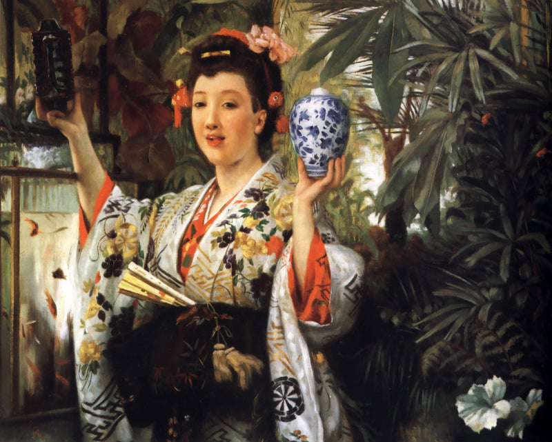 The Japanese Vase by James Tissot — Oil Painting Reproduction