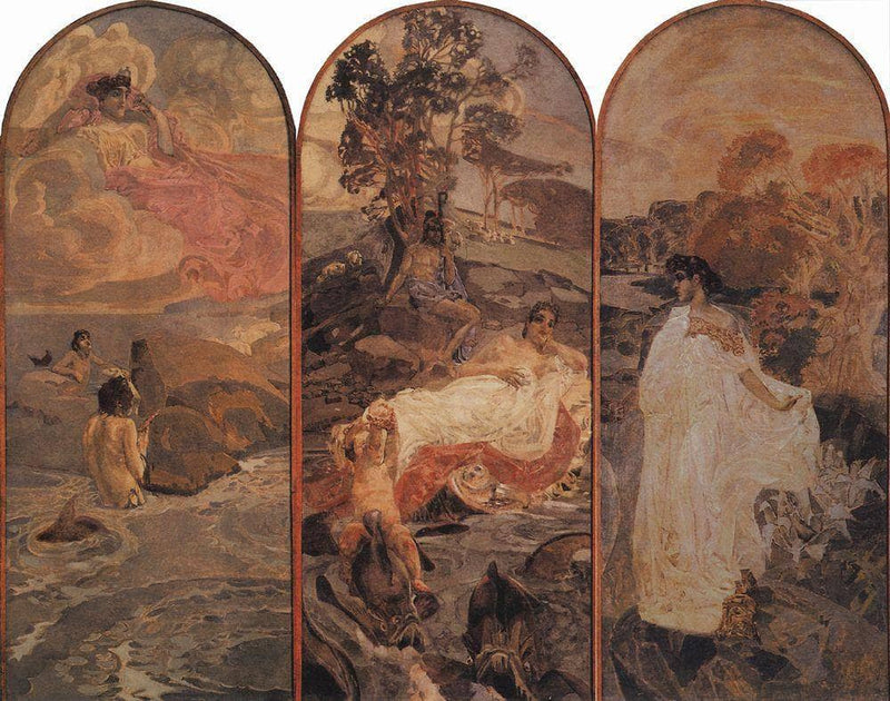 The Judgement of Paris by Mikhail Vrubel — Oil Painting Reproduction