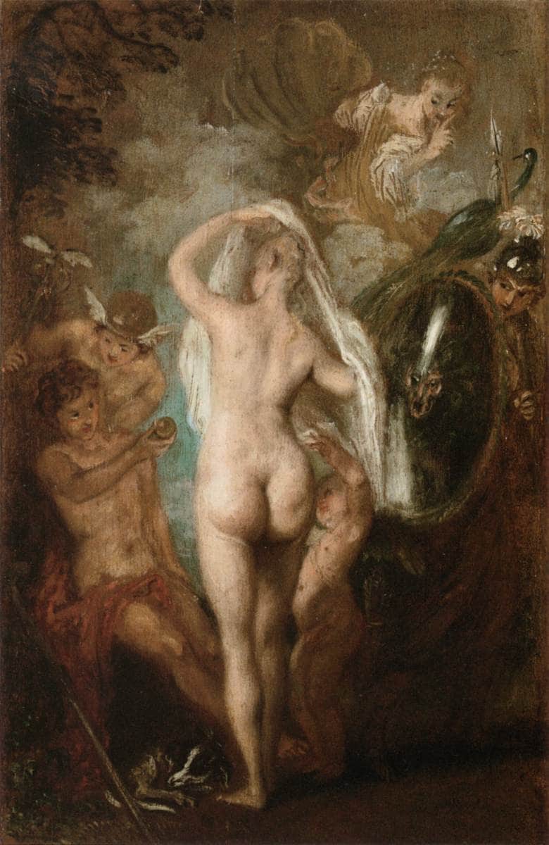 The Judgment of Paris by Antoine Watteau — Oil Painting Reproduction