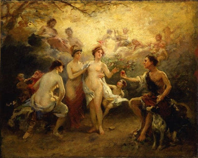 The Judgment of Paris in hallway