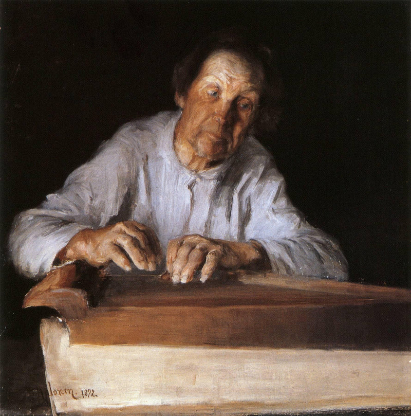 The Kantele Player by Pekka Halonen — Oil Painting Reproduction
