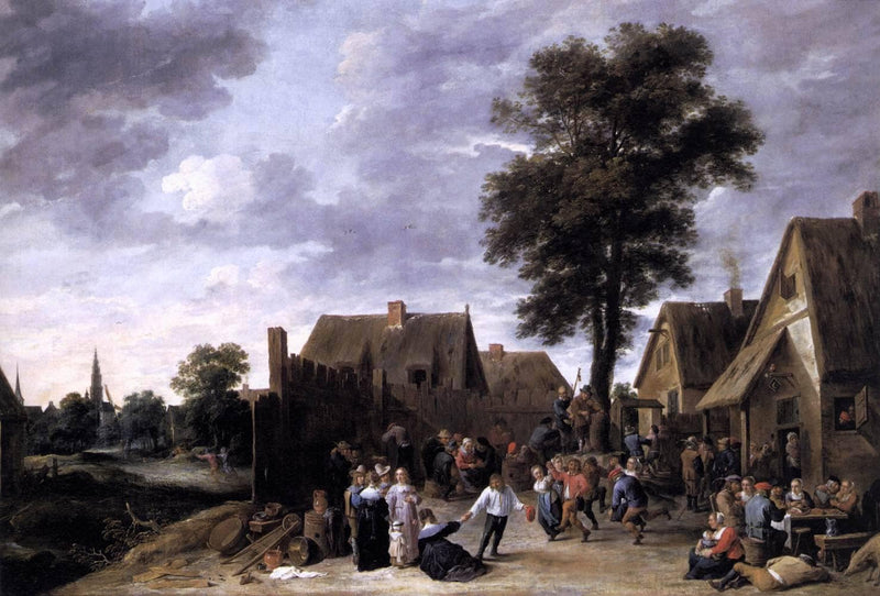 The Kermess at the Half Moon Inn by David Teniers the Younger — Oil Painting Reproduction