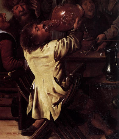 The King Drinks (detail) in kitchen