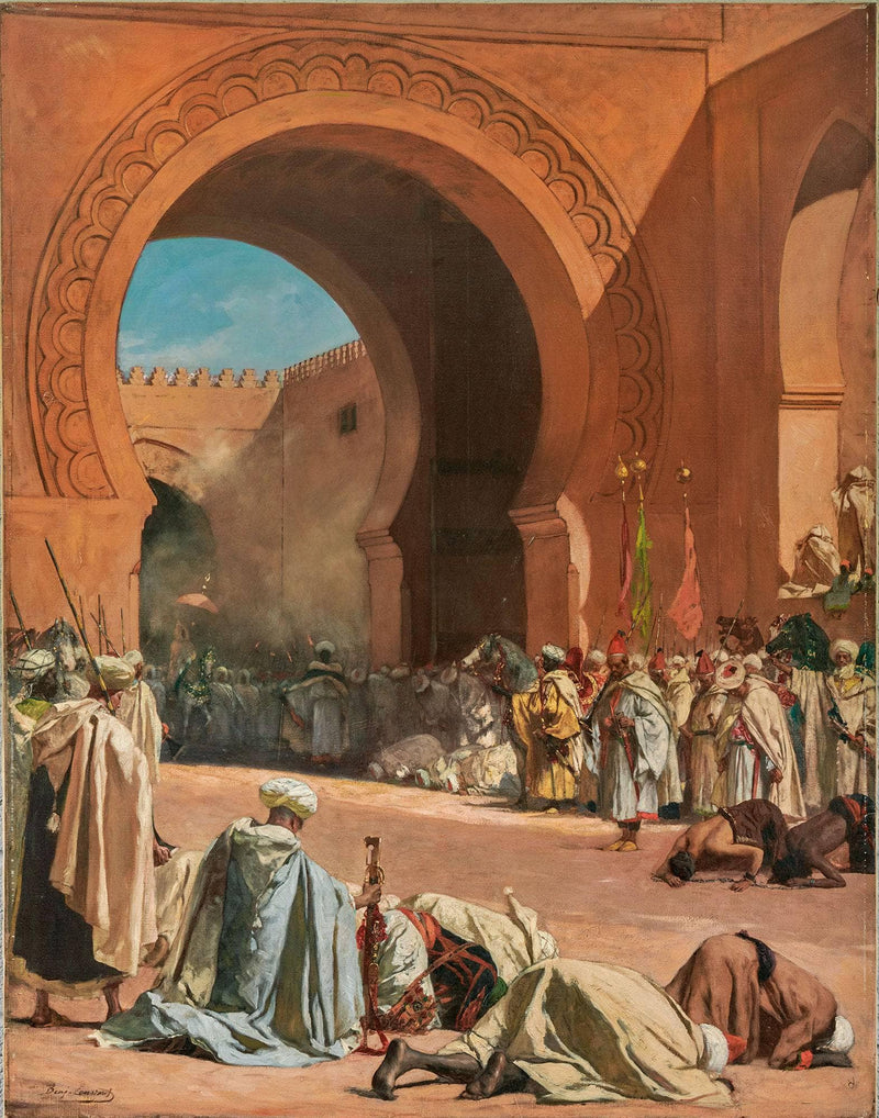 The King of Morocco Leaving to Receive a European Ambassador by Benjamin Constant — Oil Painting Reproduction