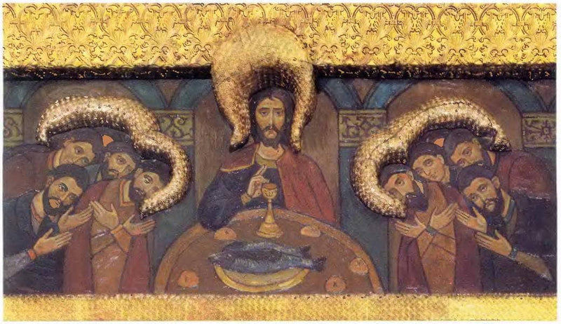 The King's Gate with the gate canopy. The Last Supper. by Nicholas Roerich — Oil Painting Reproduction