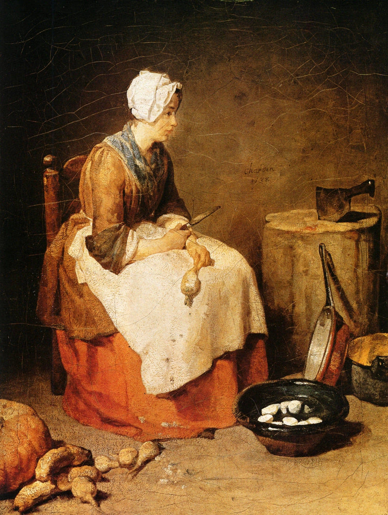 The kitchen maid by Jean-Baptiste-Simeon Chardin — Oil Painting Reproduction
