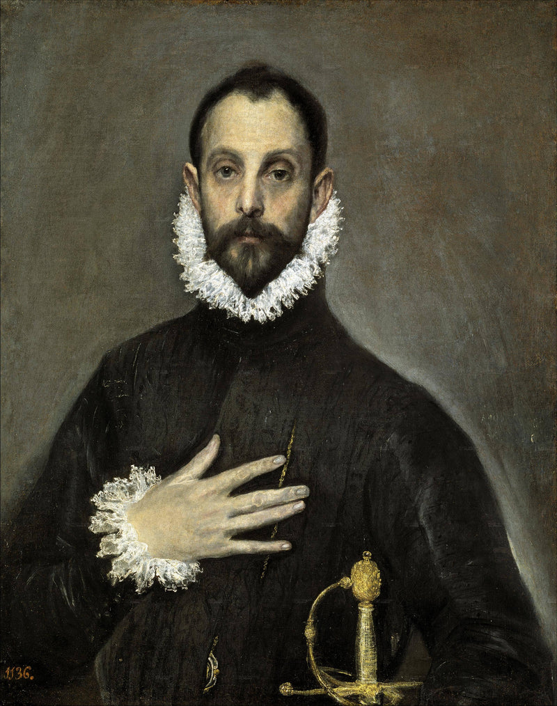 The Knight with his hand on his breast by El Greco — Oil Painting Reproduction